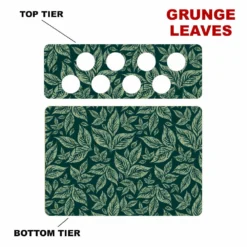 CHOOSE YOUR PATTERN - Counter Caddies™ - 12 INCH STRAIGHT UNIT W/ K-Cup Holes -Endurance Sales 12in caddy k pattern design grng leaves