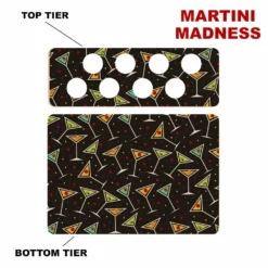 CHOOSE YOUR PATTERN - Counter Caddies™ - 12 INCH STRAIGHT UNIT W/ K-Cup Holes -Endurance Sales 12in caddy k pattern design martini madness