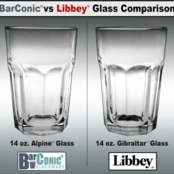 BarConic® 14 Oz Alpine™ Tall / Beverage Glass - Case Of 12 8 BarConic® 14 Oz Alpine™ Tall / Beverage Glass - Case Of 12 -Endurance Sales 14oz barconic libbey comparison lbl