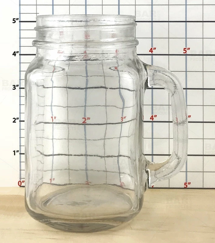 BarConic® 16 Oz Mason Jar Mug Glass – With Handle 5 BarConic® 16 Oz Mason Jar Mug Glass – With Handle - Image 3