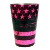 Cocktail Shaker Tin - Printed Designer Series - 18oz Weighted - NEON PINK U.S. Flag -Endurance Sales 18oz shaker tin neon pink flag web bpc 800