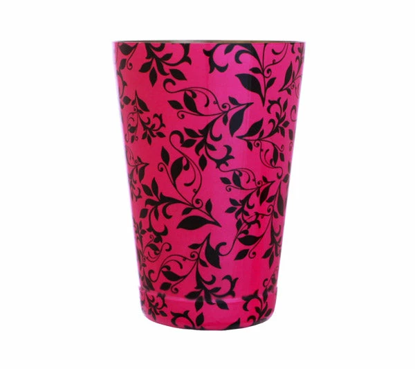 Cocktail Shaker Tin - Printed Designer Series - 18oz Weighted - Pink Swirl 3 Cocktail Shaker Tin - Printed Designer Series - 18oz Weighted - Pink Swirl