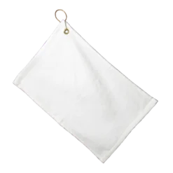 17.5" X 11" White Bar Towel With Hook -Endurance Sales 18x11 custom bar towel w hook logo 1 1