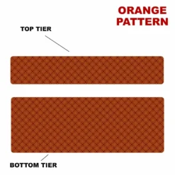 CHOOSE YOUR PATTERN - Counter Caddies™ - 24 INCH STRAIGHT UNIT -Endurance Sales 24in caddy pattern design orange