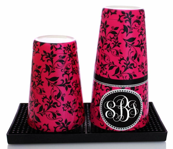 Cocktail Shaker Tin - Printed Designer Series - 18oz Weighted - Pink Swirl 6 Cocktail Shaker Tin - Printed Designer Series - 18oz Weighted - Pink Swirl - Image 4