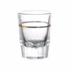 BarConic® 2oz Shot Glass With Gold 1oz Measure Line -Endurance Sales 2oz barconic shot glass w gold 1oz measure line