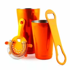 4 Piece Bar Set - (Color Options) -Endurance Sales 4 Piece Candy Orange Set with V rod clean