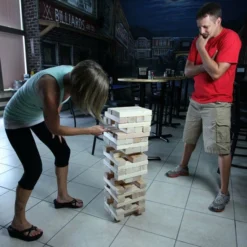 Giant Block Stacking Game -Endurance Sales 4 block bar game playing 1