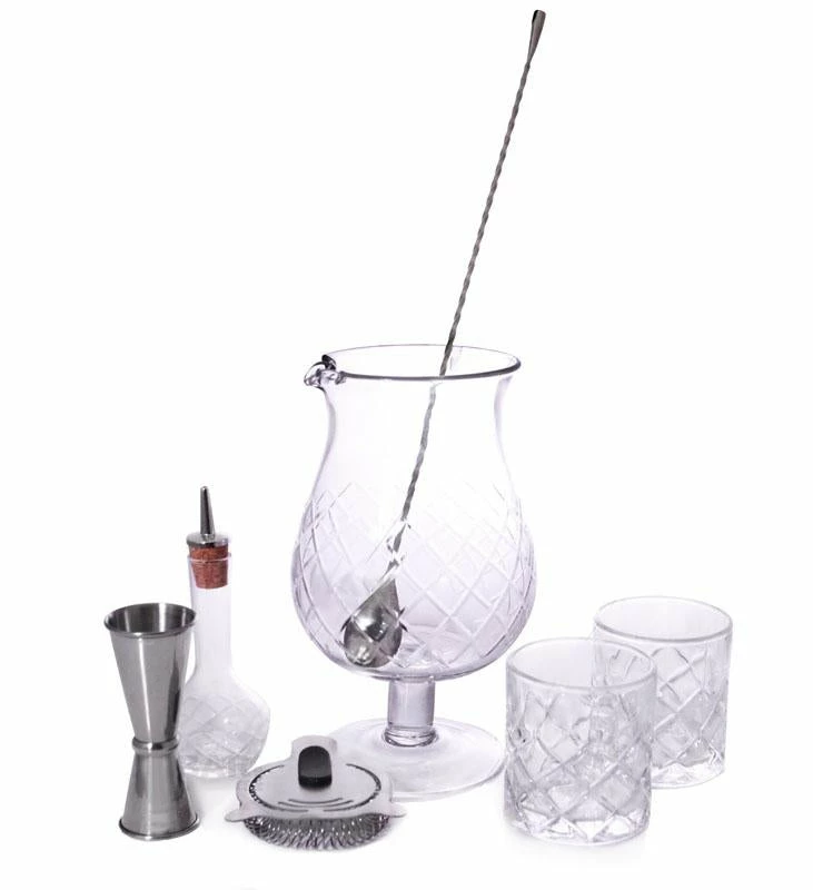 BarConic® Stemmed Diamond Bar Kit W/44 Oz Mixing Glass Set 3 BarConic® Stemmed Diamond Bar Kit W/44 Oz Mixing Glass Set