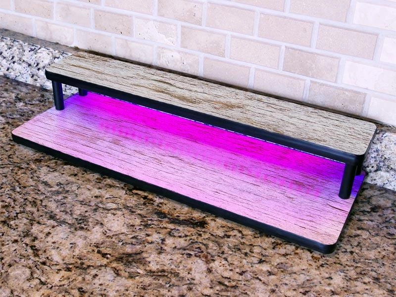 LED Counter Caddies™ - Wood Straight Shelf - Liquor/Wine Bottle Display - 24" Length W/ T-Molding And Multiple Finish Options 15 LED Counter Caddies™ - Wood Straight Shelf - Liquor/Wine Bottle Display - 24" Length W/ T-Molding And Multiple Finish Options - Image 13