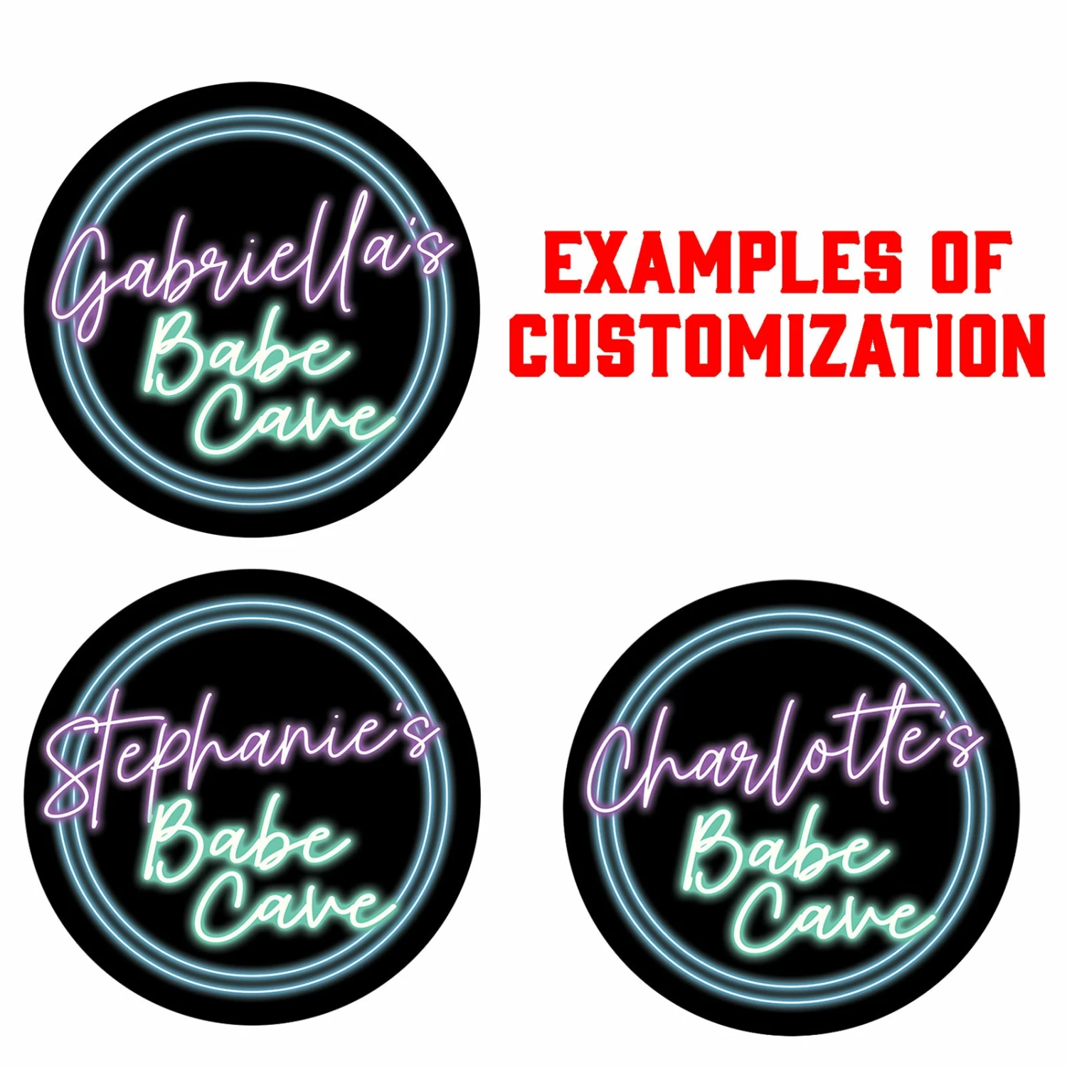 Custom LED Wood Barrel Top Sign - Babe Cave 8 Custom LED Wood Barrel Top Sign - Babe Cave - Image 6