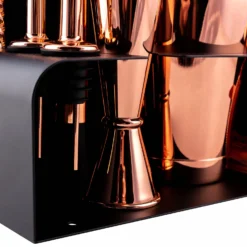Wall Mount Bar Set - Copper Plated - 14 Piece 8 Wall Mount Bar Set - Copper Plated - 14 Piece -Endurance Sales BSET COP 14PC clean3copy