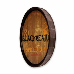 Blackbeard Barrel Top Tavern Sign -Endurance Sales BarrelTop SideAngledView BT KC BARR SIGN BB