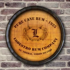 Cane Rum Barrel Top Tavern Sign -Endurance Sales BarrelTop StraightFlatView LG BT KC BARR SIGN PCR