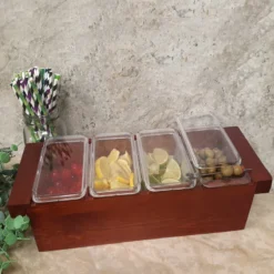 BarConic® Hazel Wood Condiment Holder - Size Options -Endurance Sales CH HAZELWOOD 1