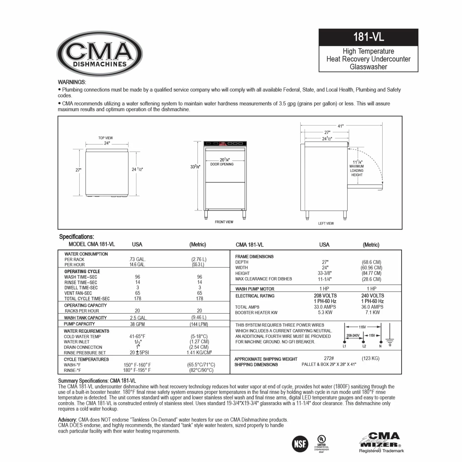CMA High Temp Under Counter Glasswasher With Heat Recovery System 6 CMA High Temp Under Counter Glasswasher With Heat Recovery System - Image 4