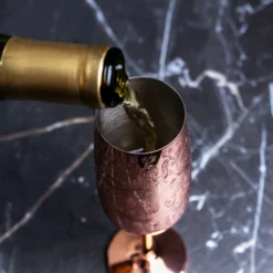 Copper Etched Champagne Glass - Set Of 2 - 9 Ounce 7 Copper Etched Champagne Glass - Set Of 2 - 9 Ounce -Endurance Sales DW CHAMPCOP SET scene2copy