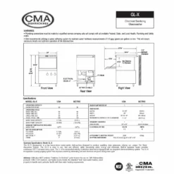 CMA Low Temp Under Counter Glasswasher With Deliming System -Endurance Sales DW GL X