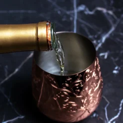 Copper Etched Stemless Wine Glass - Set Of 4 - 20 Ounce -Endurance Sales DW STEMLESSCOP SET scene2copy