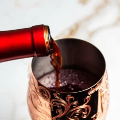 Copper Etched Wine Glass - Set Of 2 - 18 Ounce -Endurance Sales DW WINECOP SET scene2copy