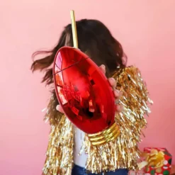 Red Christmas Light Bulb Novelty Cup W/Lid & Straw - 24 Oz. -Endurance Sales DW XMASLIGHT R 2