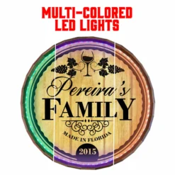 Custom LED Wood Barrel Top Sign - Family 10 Custom LED Wood Barrel Top Sign - Family -Endurance Sales FAMILY NAME LISTING 1