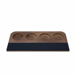 Wine Flight With Walnut Finish And Chalk Strip - Includes 7.5oz. Carafe Glasses -Endurance Sales FT SB 1AND2