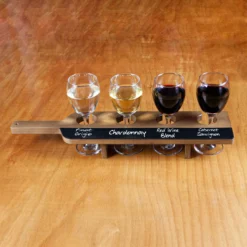 Standing Wine Flight - 8.5oz Wine Glasses 8 Standing Wine Flight - 8.5oz Wine Glasses -Endurance Sales FT WINE STAIN 1