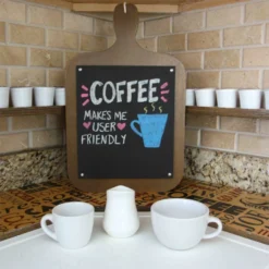 WOOD PLAQUE MENU - CUTTING BOARD SHAPED CHALKBOARD - STAIN -Endurance Sales HANGABLE CUTTING CHALK BOARD6 0da40f9c d80d 4e40 9d37 d9eb5d9ea3a7