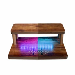 Customizable Monogram LED Counter Caddies™ - 12" Stained Straight Shelf -Endurance Sales LED monogram counter caddy multicolor