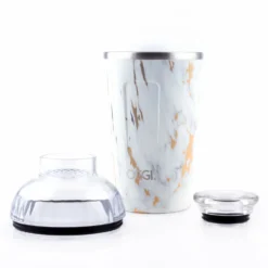 Double Wall Vacuum Insulated Cocktail Shaker - Marble - 17 Ounce -Endurance Sales Marble cocktail shaker 2 1