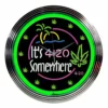 Neon Clock - "It's 4:20 Somewhere" - 15" Diameter -Endurance Sales NC 8IT420