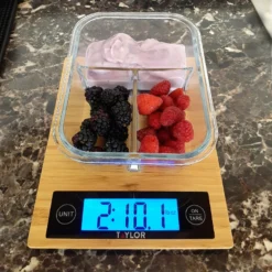 Digital Kitchen Scale - Bamboo -Endurance Sales SC D BAMBOO Rollover