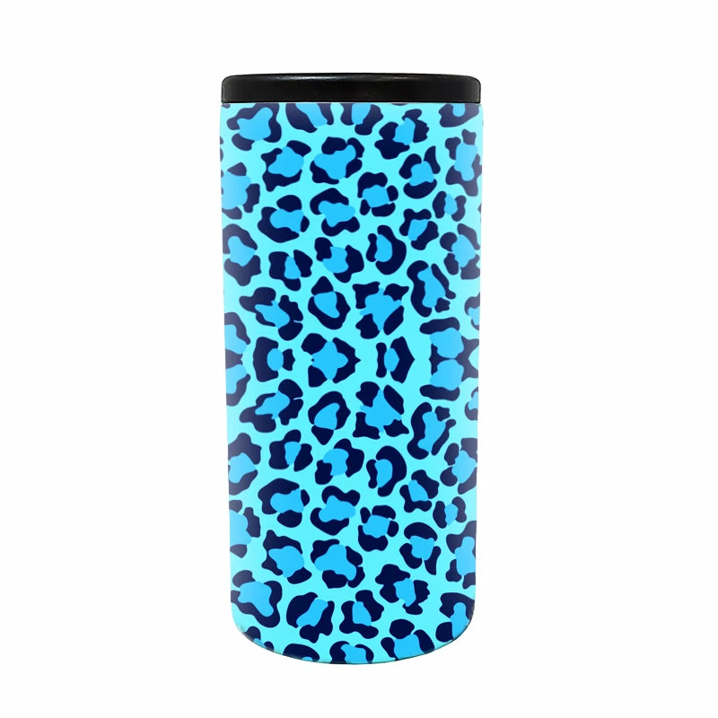 CHEETAH DESIGN STAINLESS STEEL CAN AND BOTTLE COOLER - 12 OZ - SLIM 6 CHEETAH DESIGN STAINLESS STEEL CAN AND BOTTLE COOLER - 12 OZ - SLIM - Image 4