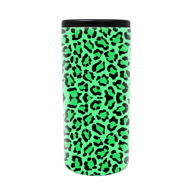 CHEETAH DESIGN STAINLESS STEEL CAN AND BOTTLE COOLER - 12 OZ - SLIM 5 CHEETAH DESIGN STAINLESS STEEL CAN AND BOTTLE COOLER - 12 OZ - SLIM - Image 3