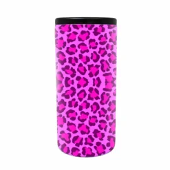 CHEETAH DESIGN STAINLESS STEEL CAN AND BOTTLE COOLER - 12 OZ - SLIM 11 CHEETAH DESIGN STAINLESS STEEL CAN AND BOTTLE COOLER - 12 OZ - SLIM -Endurance Sales StainlessSteelKoozie PINKCheetah Main 800