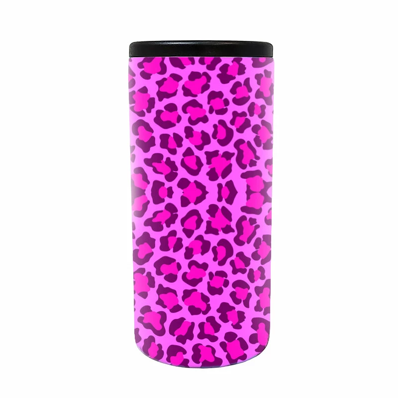 CHEETAH DESIGN STAINLESS STEEL CAN AND BOTTLE COOLER - 12 OZ - SLIM 7 CHEETAH DESIGN STAINLESS STEEL CAN AND BOTTLE COOLER - 12 OZ - SLIM - Image 5