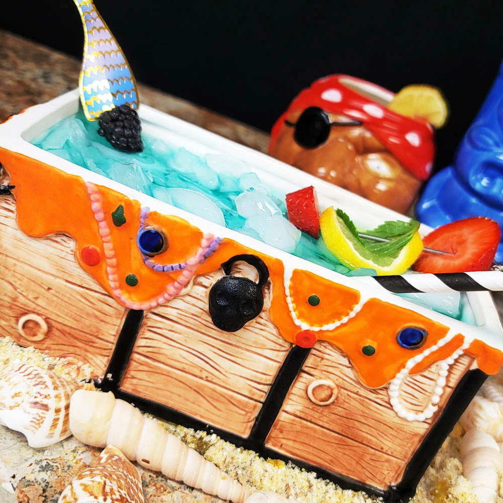 BarConic Tiki Drinkware - Treasure Chest - 26 Ounce 4 BarConic Tiki Drinkware - Treasure Chest - 26 Ounce - Image 2