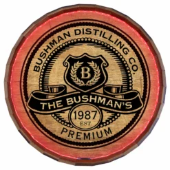 Custom LED Wood Barrel Top Sign - Premium