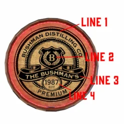 Custom LED Wood Barrel Top Sign - Premium 9 Custom LED Wood Barrel Top Sign - Premium -Endurance Sales WALBAR DISTILLERY LISTING CUSTOM