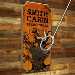 CUSTOMIZABLE Wall Mounted Ring Toss Game With Bottle Opener - Cabin -Endurance Sales WM ring toss bottle opener CABIN wall