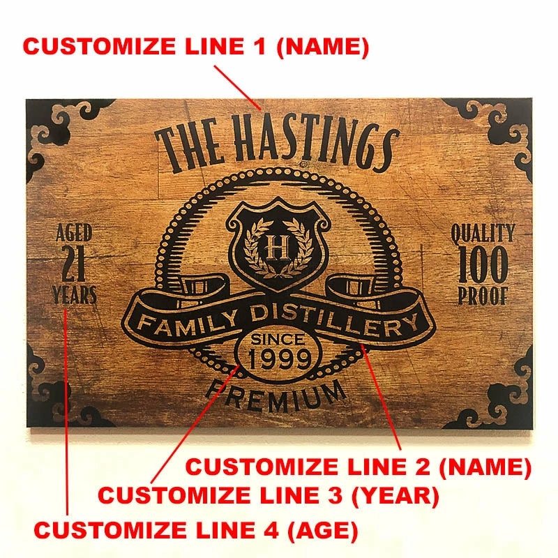 WalBAR™ 3 Piece - CUSTOMIZABLE - 24 Inch - Distillery Design 4 WalBAR™ 3 Piece - CUSTOMIZABLE - 24 Inch - Distillery Design - Image 2