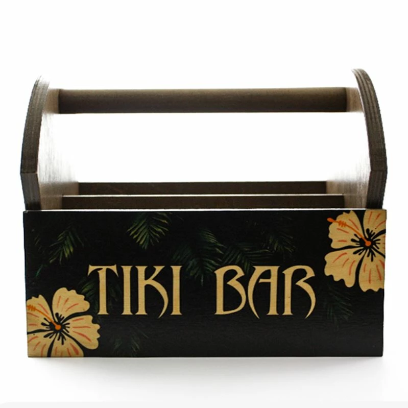 CUSTOMIZABLE WOODEN CONDIMENT CADDY - TIKI 7 CUSTOMIZABLE WOODEN CONDIMENT CADDY - TIKI - Image 5
