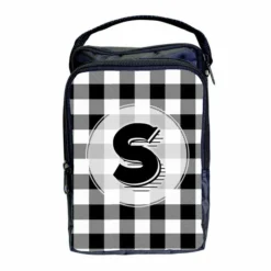 Bartender Tote Bag - ADD YOUR NAME Plaid Patterns 14 Bartender Tote Bag - ADD YOUR NAME Plaid Patterns -Endurance Sales add your name bar tote web front plaid gray monogram