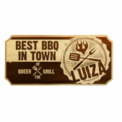 Custom Wood Plaque Sign - BBQ