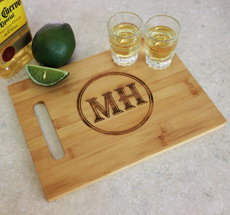 Personalized Bamboo Cutting Board And Shot Glass Set 6 Personalized Bamboo Cutting Board And Shot Glass Set - Image 4