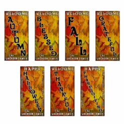 Customizable Large Vintage Wooden Bar Sign - Leaves - 11 3/4" X 23 3/4" - Multiple Design Options Available