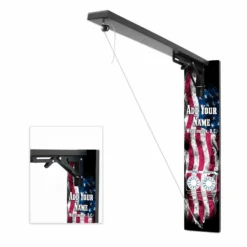 Customizable Wall Mounted Folding Ring Toss - American Flag Smoke -Endurance Sales american flag custom ringtoss listing 3