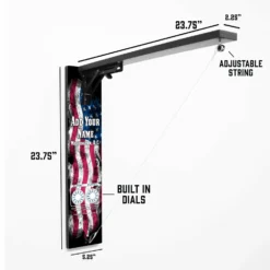 Customizable Wall Mounted Folding Ring Toss - American Flag Smoke -Endurance Sales american flag custom ringtoss listing 4