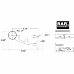 Bar Mount Bracket (Finish Options) -Endurance Sales bar mountcopy
